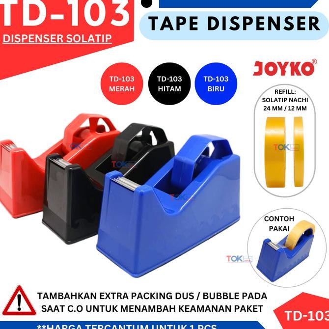 

ready Tape Dispenser Joyko TD 103 / Pemotong / Tempat Lakban Isolasi murah