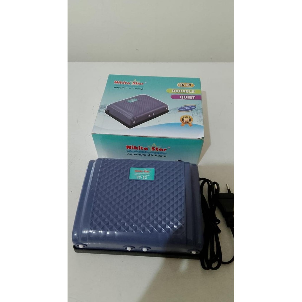 DISKON NIKITA STAR NS SS 33 POMPA AERATOR 4 LUBANG MESIN GELEMBUNG UDARA