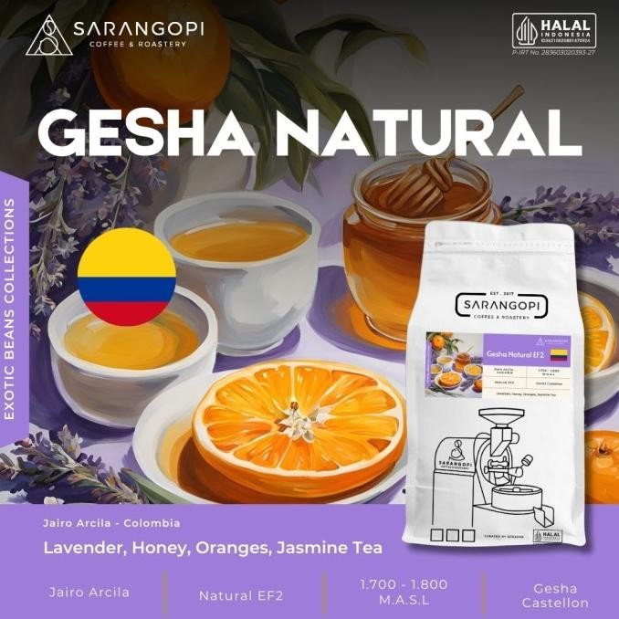 

Murah Gesha Natural Coffee - Sarangopi Roastery Speciality Exotic Coffee Tin Kopi Gesha