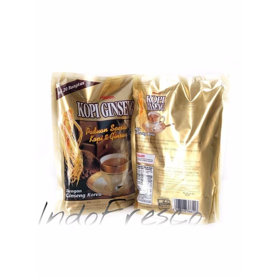 

Murah Miwon Minuman Serbuk Kopi Ginseng Korea- Ginseng Coffee 400G