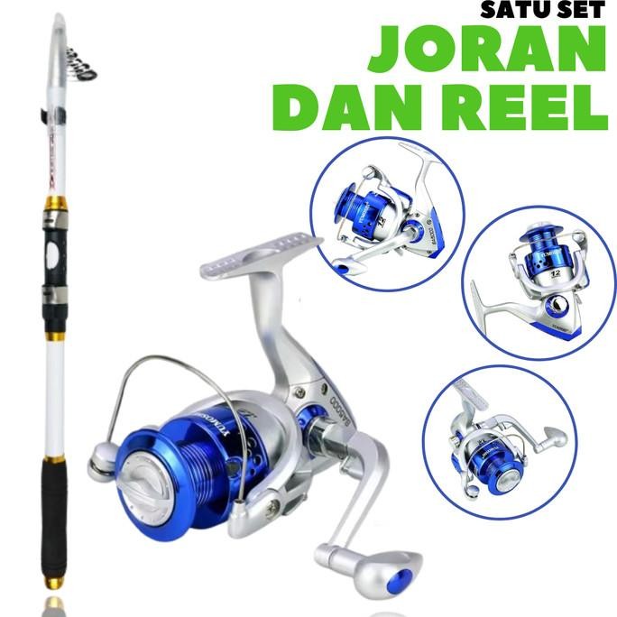 Ready Paket Satu Set Alat Pancing Reel Joran Pancingan Murah