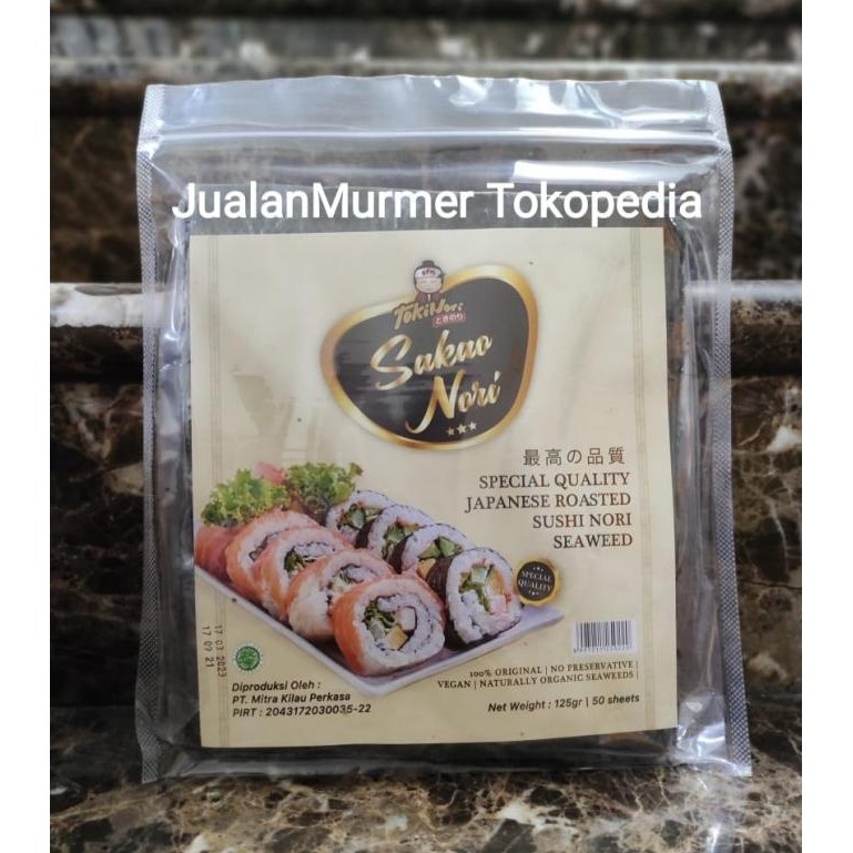 

Sakao Yaki Sushi Nori- Roasted Seaweed- Rumput Laut 50 lembar
