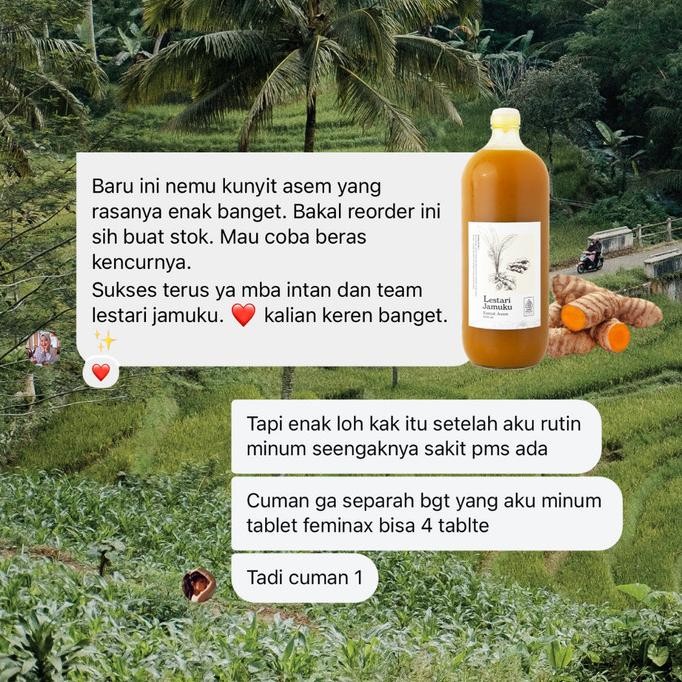 

Promo Jamu Kunyit Asam 1 Liter / 1000 Ml Ready To Drink