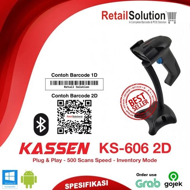 Barcode Scanner 2D Wireless Bluetooth - Kassen KS606 / KS-606