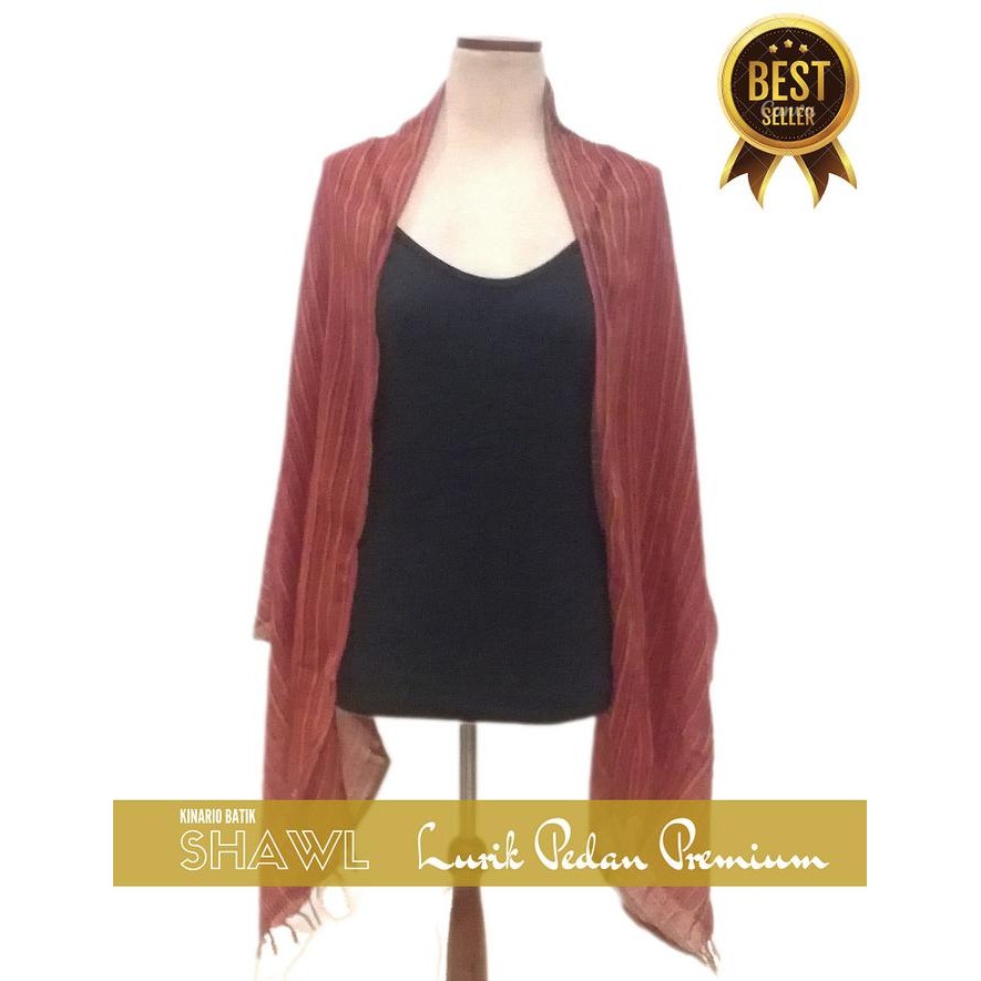 Siap Kirim Shawl tenun Kinario pashmina scarf lurik asli atbm Pedan Klaten