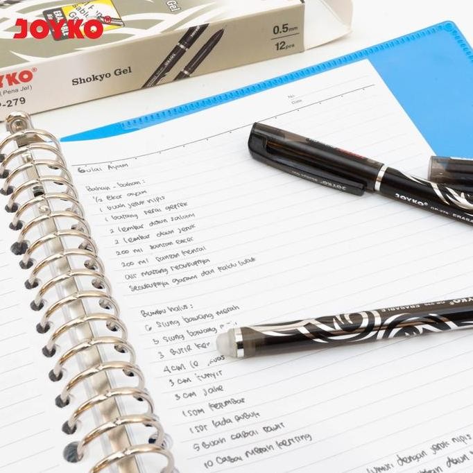 

tyS JOYKO ERASABLE GEL PEN BLACK BLUE PEN PULPEN BISA DIHAPUS WARNA HITAM BIRU GP-279 LUSIN BOX [12PCS]