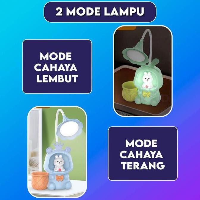 

tyS Lampu Belajar Anak 3in1 Multifungsi USB Cas Rautan Tempat Pensil