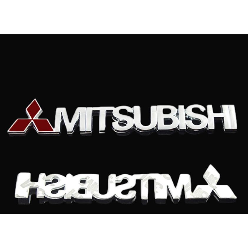 Premium Tempelan Logo Mobil 3D Metal Logo Mitsubishi Emblem Sticker Decal Rear Stiker Mobil Emblem H