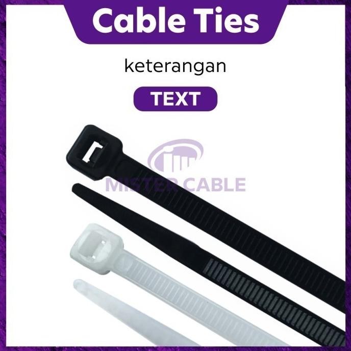 

tyS Kabel Tis 50 55 cm Cable Ties 500 550 mm Pengikat Segel Nylon Plastik