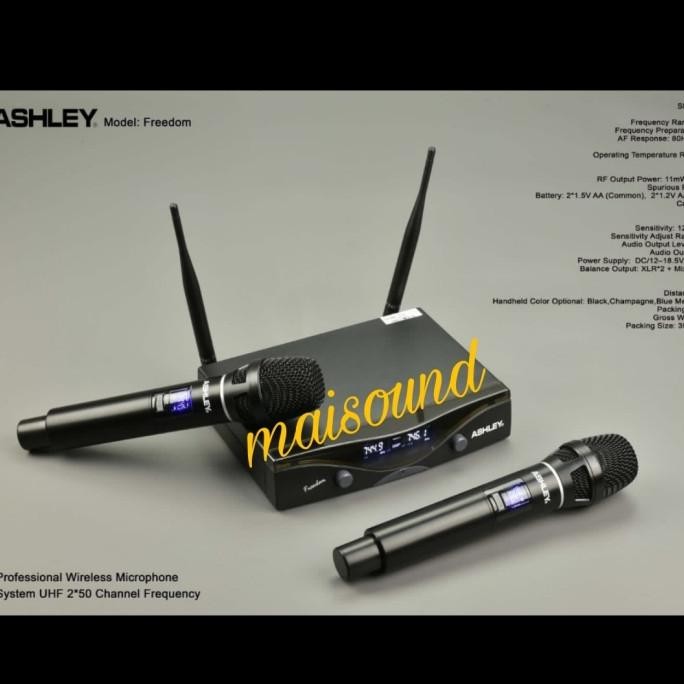 MIC WIRELESS ASHLEY FREEDOM HANDHELD MICROPHONE ASHLEY FREEDOM PEGANG