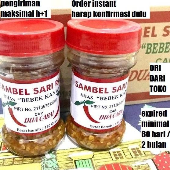 

Sambal Kanwa Depot Sari Rasa Sambal Bebek Kanwa Surabaya 150gram Pedas