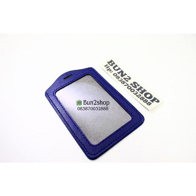 

tyS Casing ID Card Name Tag kulit / Frame ID kulit - BIRU