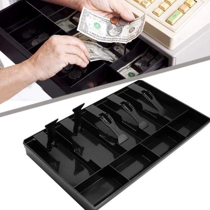 

tyS Laci uang Kasir / Money cash tray 5 Sekat / Cash Drawer Laci Kasir Laci Uang Black