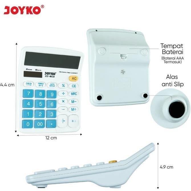 

tyS Kalkulator 12 Digit Joyko CC-8CO Check & Correct