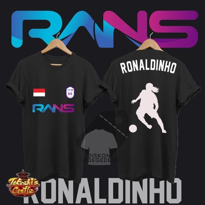 Kaos Murah Baju Kaos Rans Fc Rans Entertaiment - Tshirt Rans Fc Ronaldinho Logo
