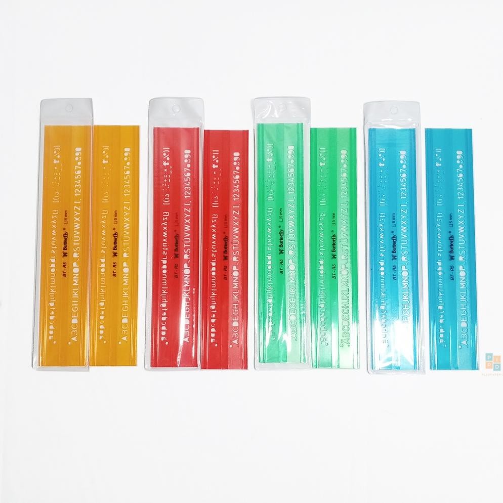 

baru !!! BUTTERFLY - Penggaris Sablon Mal Huruf 5mm BT-R5 - Pcs
