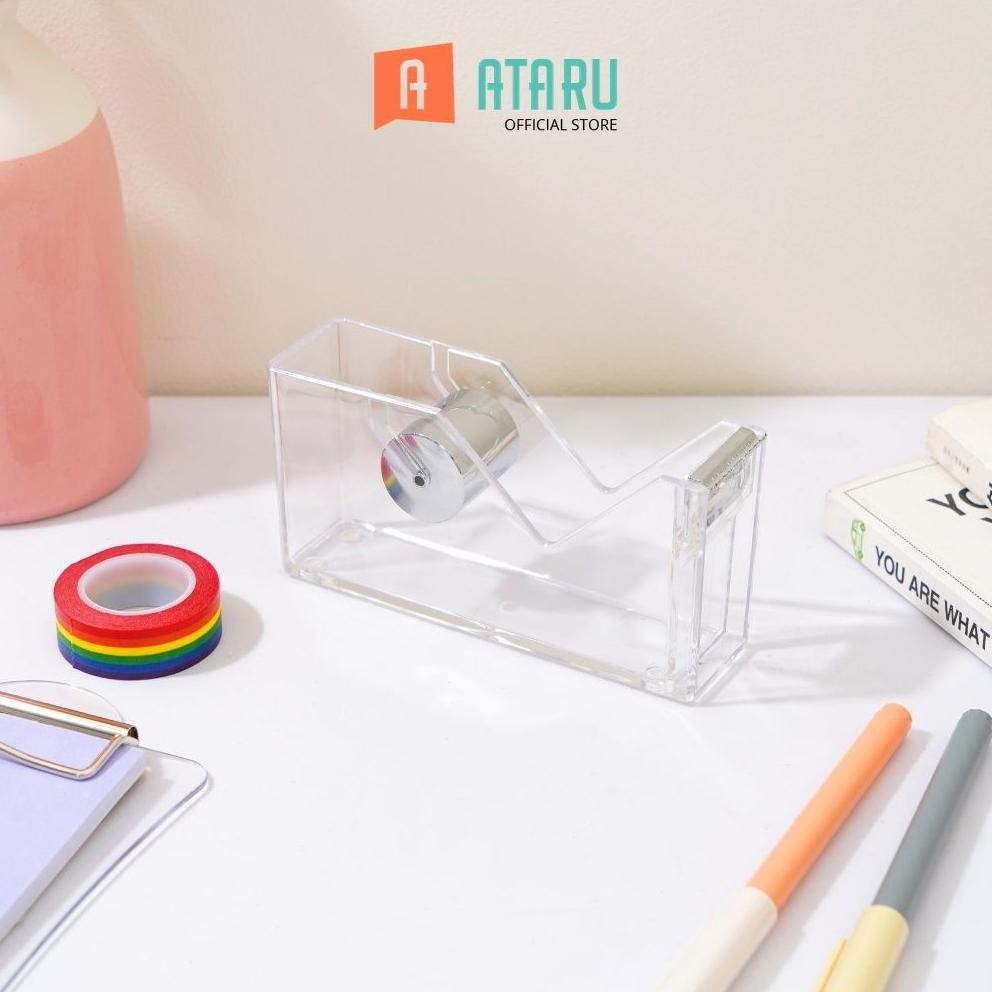 

Ataru Tape Dispenser - Silver Tempat Selotip Wadah Lakban Kecil Dispenser Isolasi Aksesoris Alat Tulis murah