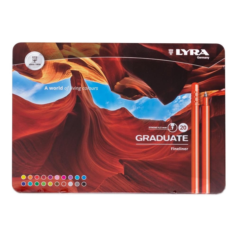

LYRA Pulpen Warna Graduate Fineliner Metal Box 20pcs murah