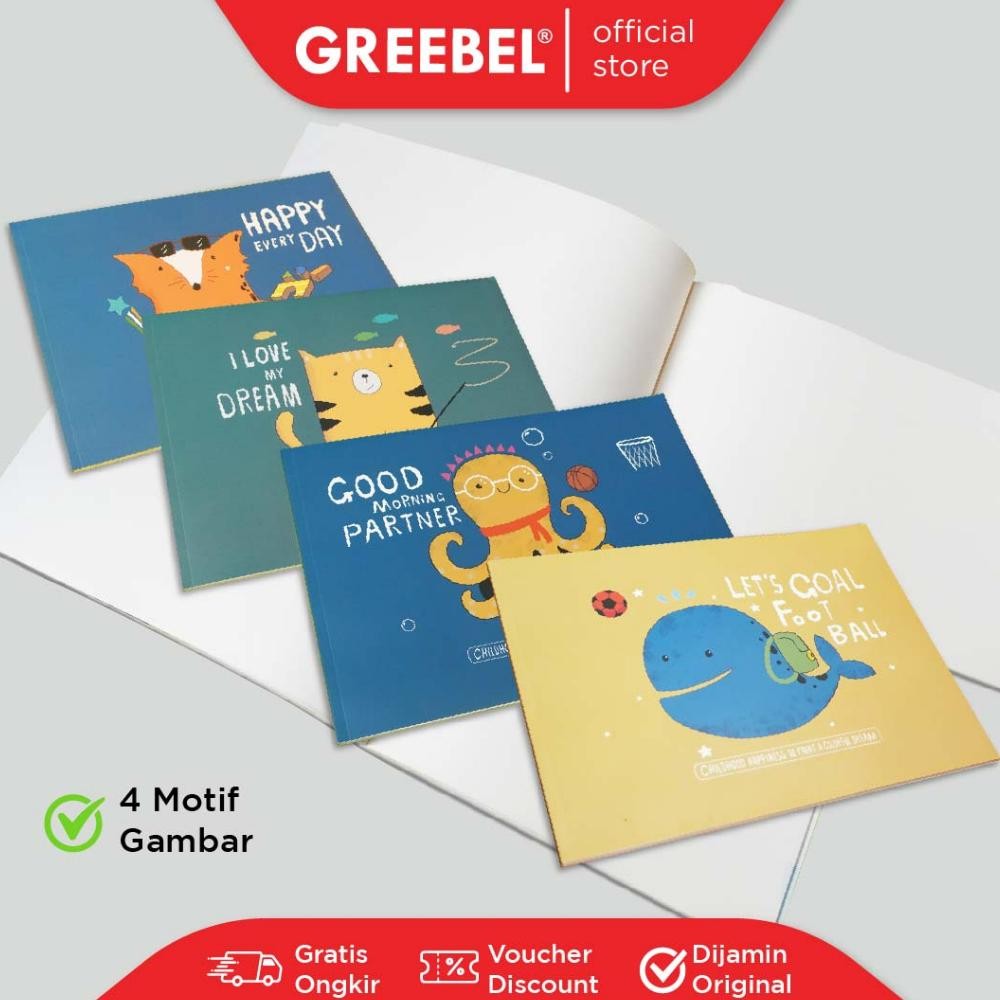 

baru !!! GREEBEL Buku Gambar Sketch Book A4 30 Lembar (10001) Buku Sketsa Drawing Book
