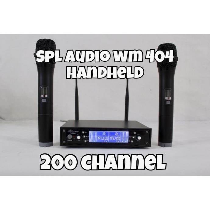 Spl audio wm 404 - 2 mic wireless handheld - 200 ch - part komplit