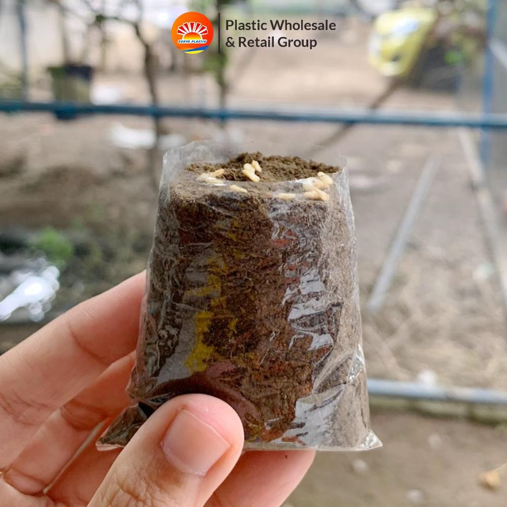 Polybag Semai 6X7 Plastik Semai/Polybag Benih 1Ikat= 1000Pcs Polybag Cabai Stock