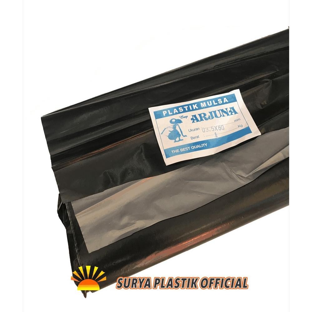 Plastik Mulsa Hitam Perak 035 Lebar 100 Cm Kemasan 2Kg Harga Grosir
