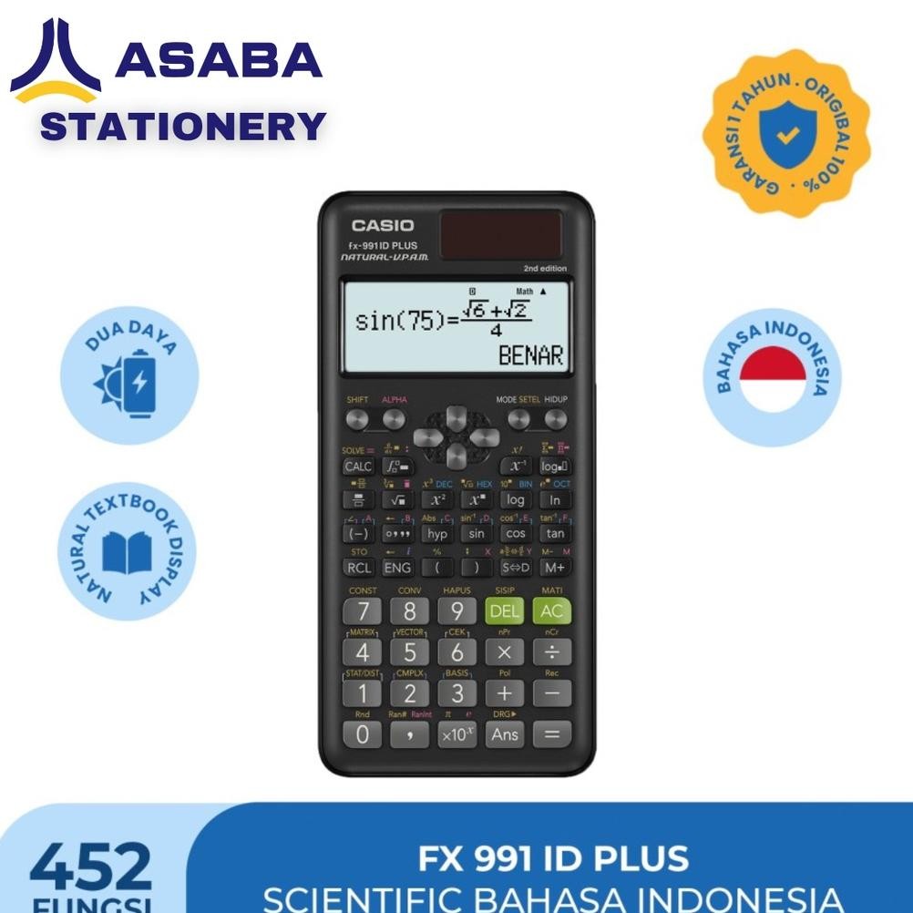 

Asaba Stationery - Kalkulator Sekolah/Kampus Casio FX-991ID PLUS murah