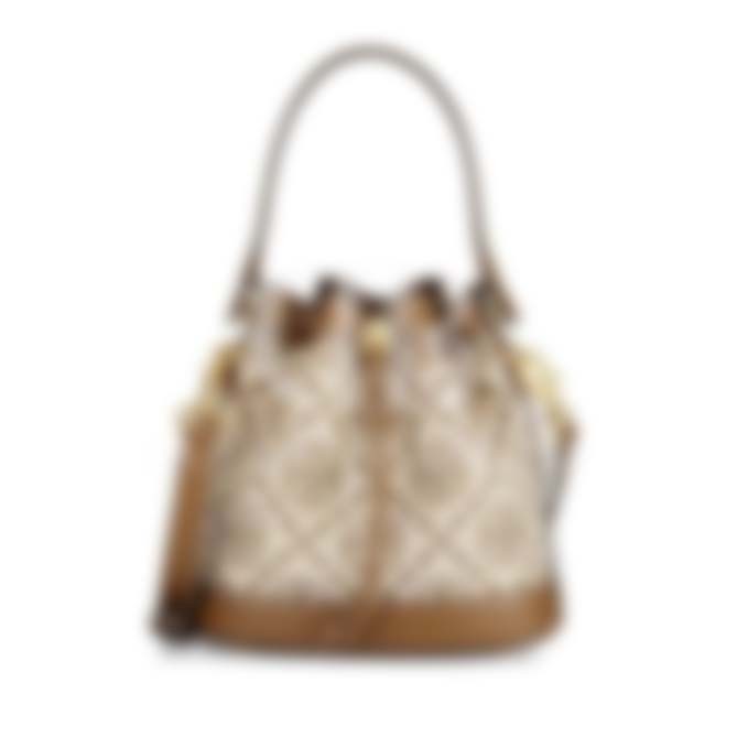 T Monogram Jacquard Bucket Bag (79487)