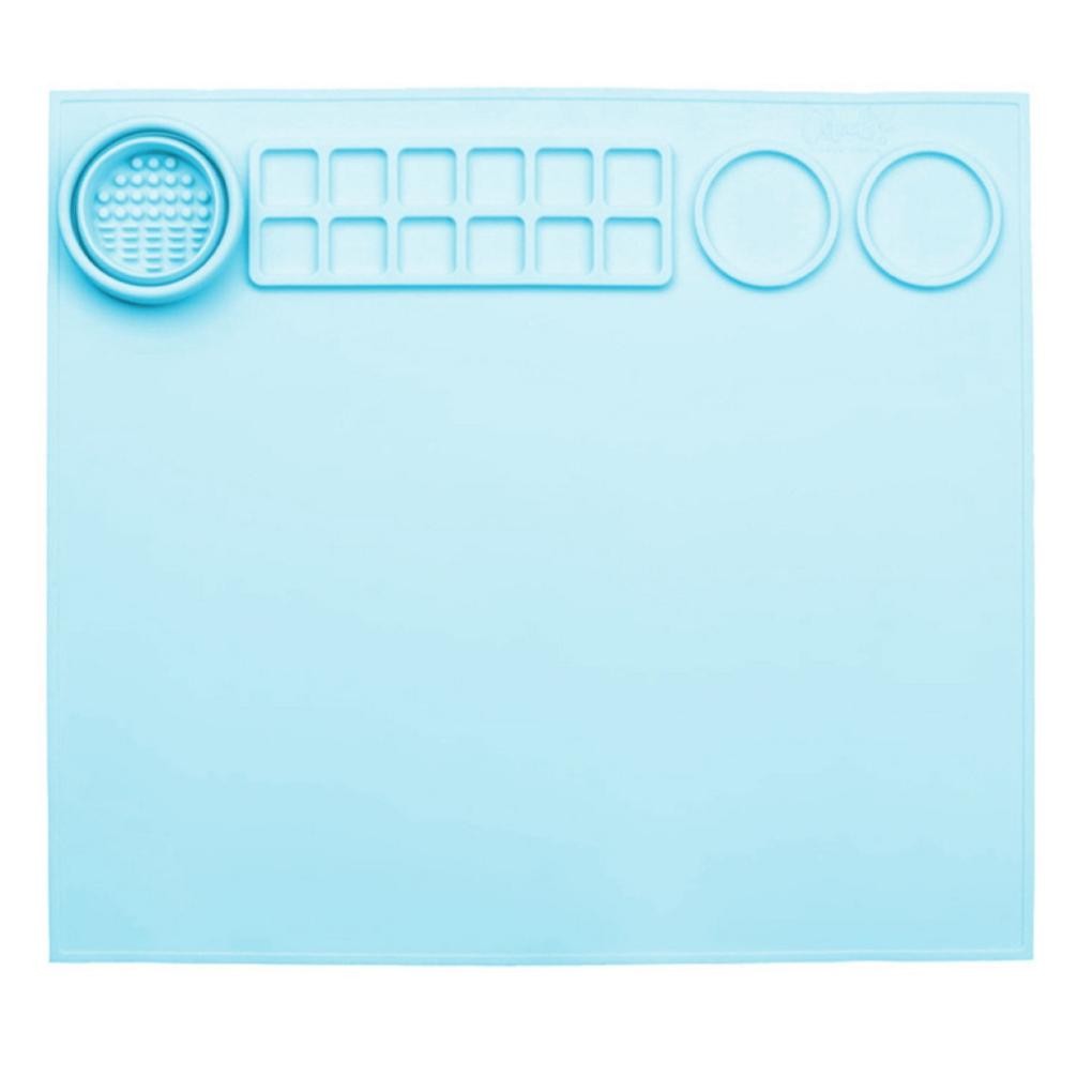 

Keola Silicone Painting Mat Art Mat with Water Cup and Paint Holder | Alas Lukis Silikon Wadah Cat Paintbrush Washer Brush | Alat Gambar Anak murah