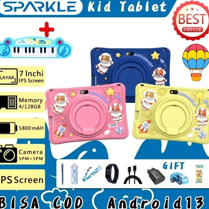 Tablet Anak/Tablet Antiradiasi/Tablet Android Anak/Tablet Study Anak/Sparkle New Stok