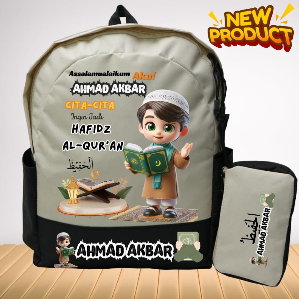 SHABIRA_TAS - TAS SEKOLAH ANAK TK SD CITA-CITA ANAK HAFIDZ AL-QURAN  / TAS BACKPACK SEKOLAH ANAK GRA