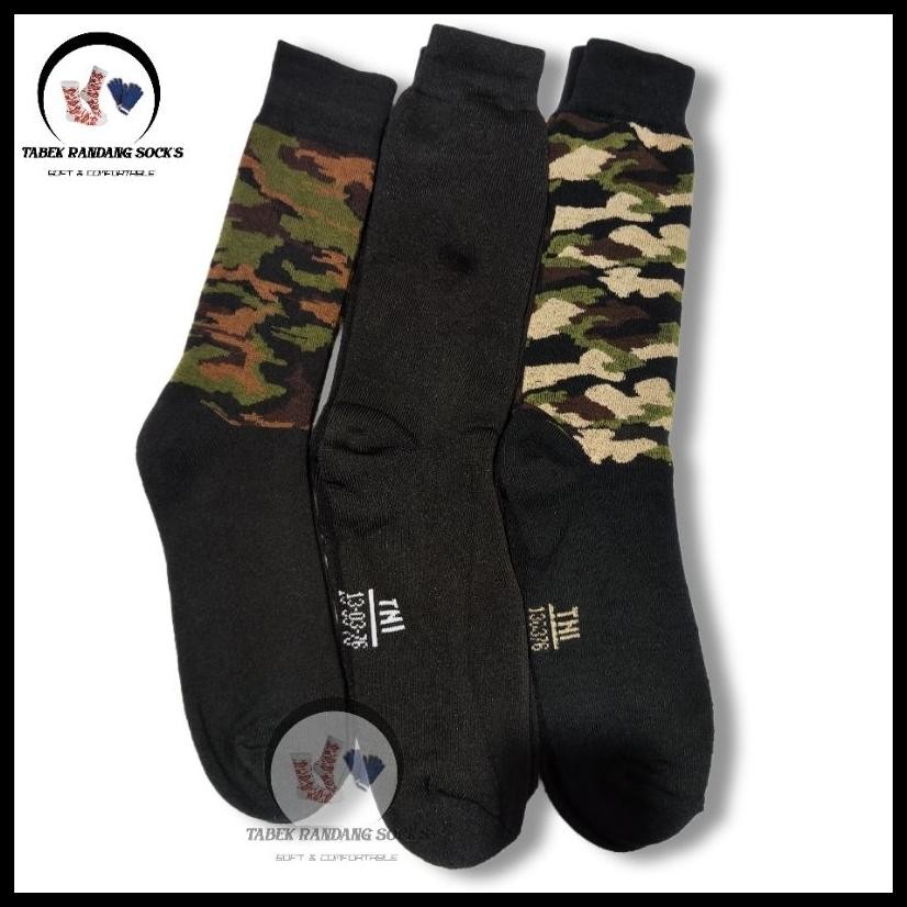 KAOS KAKI TNI HITAM/LORENG TEBAL/KAOS KAKI PDL TNI/KAOS KAKI TNI TEBAL PANJANG