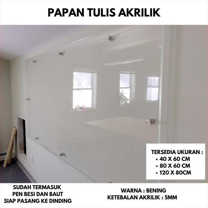 

Papan Tulis Akrilik Dry Erase / Acrylic Whiteboard New Stok
