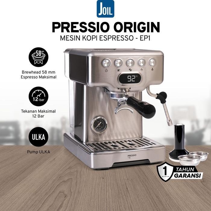 [Promo] Joil Pressio Origin Espresso Machine Mesin Kopi Espresso Brewing Pressure 15 Bar Ep1 Origina