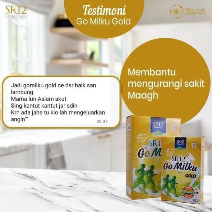 

GO MILKU GOLD SR12 Susu Kesehatan Lansia Osteoporosis, Diabetes, Tulang sendi - 600gr TS