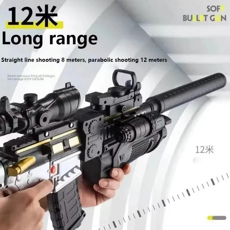 Electric M416 Toy Gun Automatic Gel Bullet Blaster Children Toys Outdoor Game Airsoft Sniper Rifle S