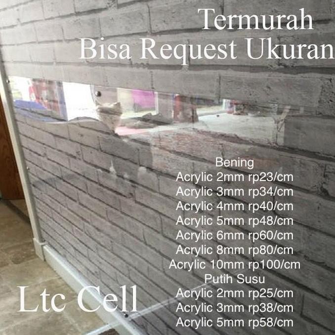 

redi Acrylic Bening 8mm 20x100cm Akrilik Lembaran Laser Cutting