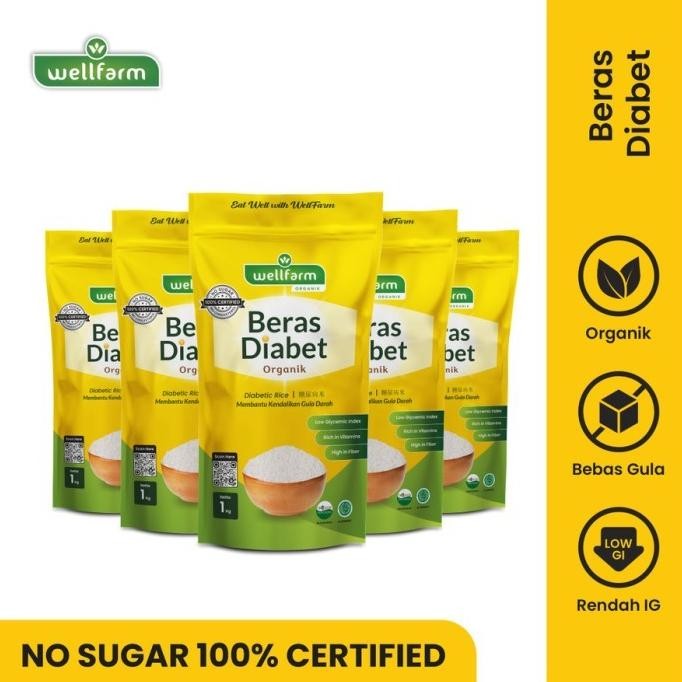 

Beras Diabetes Organik Wellfarm 5Kg Paket Hemat