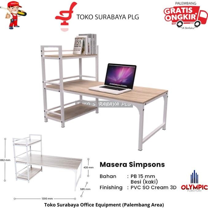 Meja Belajar Lesehan Olympic Masera Simpsons / Meja Belajar Minimalis New Stok