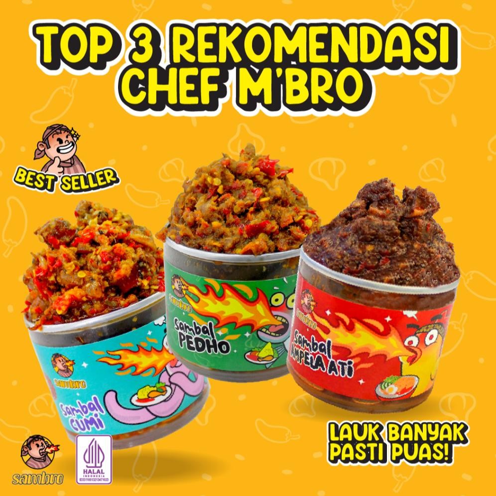 

TERLARIS Sambro - Paket Top 3 Rekomendasi Chef M'bro (3 x150g) Siap kirim