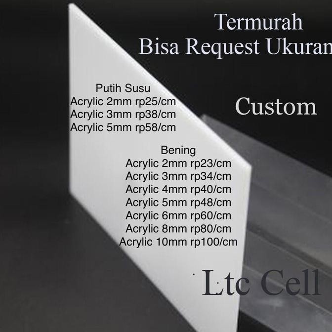 

redi Acrylic Susu 3mm 10x15cm Akrilik Putih Susu Laser Cutting
