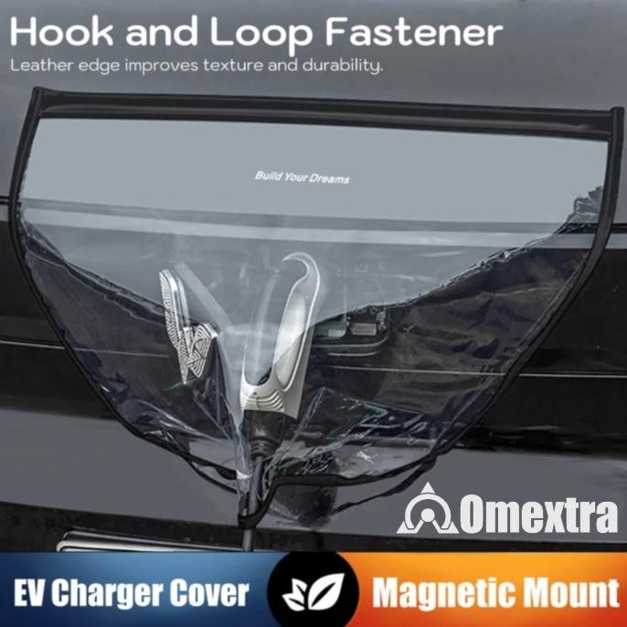 Magnetic EV Charger Cover Omextra Pelindung Charger Mobil Listrik EV