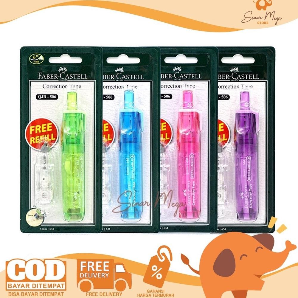 

uj-53 t-56 Faber Castell Correction Tape QJR-506+Free Refill/ Tipe-X Kertas Berkualitas Murah Termurah Viral