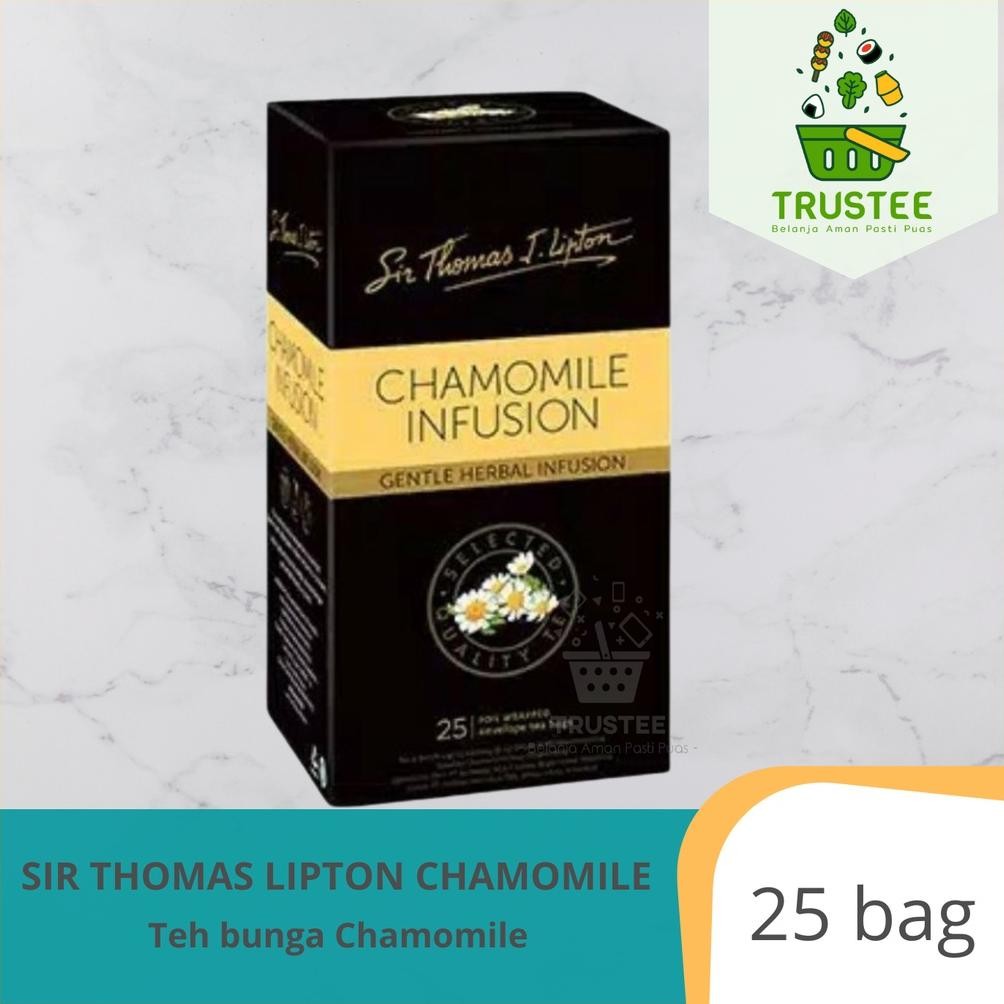 

edf-62 et-98 Teh LIPTON CHAMOMILE INFUSION Sir Thomas Lipton Tea detox herbal 25bag Original Terlaris