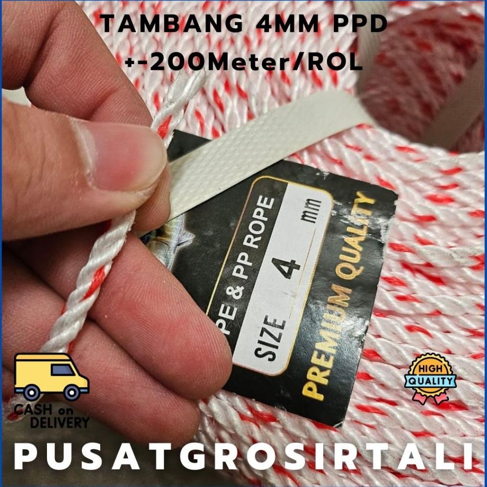 

TGC-1924 jy-56 Tambang 4MM PPD / Tali Tambang PPD 4MM Premium Murah