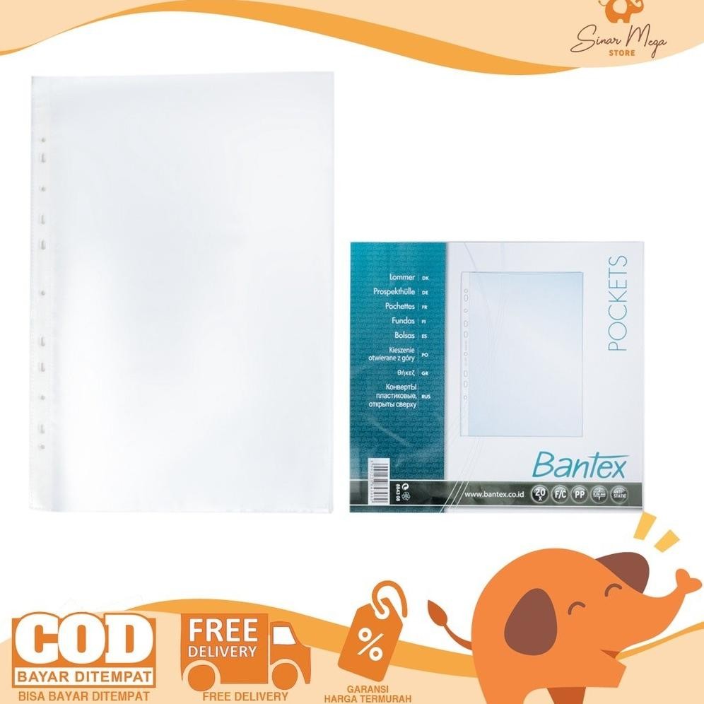 

Is75 fx-4 Bantex Pocket F4 8843 08 20 Sheets/ Lembar/ Kantung PP Murah Viral Murah