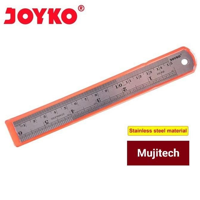 

TU26 DWL-49 PENGGARIS BESI STAINLESS STEEL RL ST 15 30 40 50 60 100CM RULER JOYKO Murah Viral