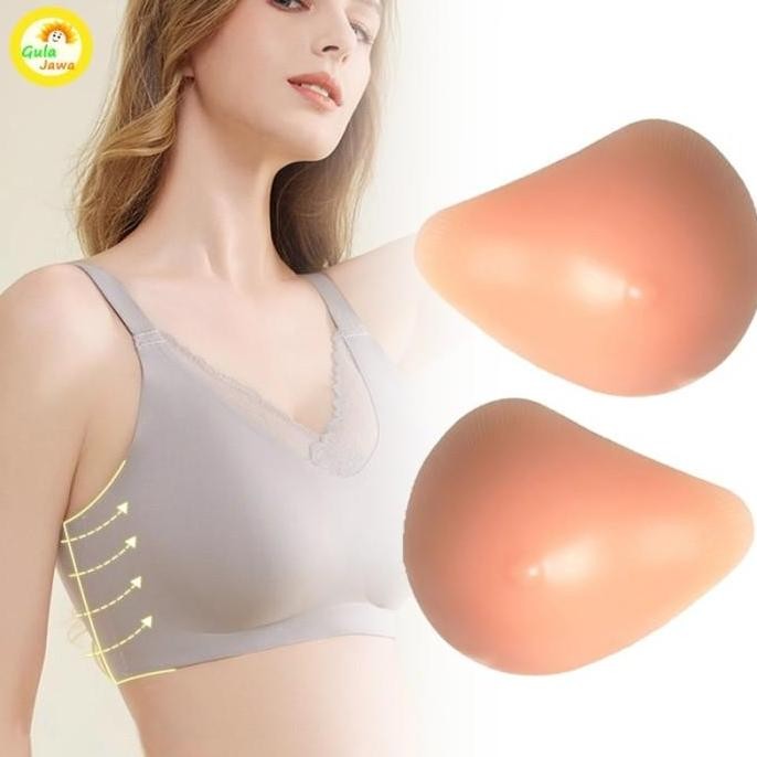 1 Buah Silikon Bra Mastektomi Insert Pad Penyumpal Breast Cancer Payudara Palsu Payudara Palsu Spira