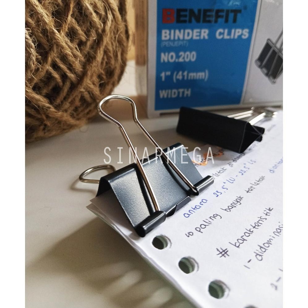 

Me41 YBW-2429 Benefit Binder Clip No 200 Penjepit Penjilid Pengarsip Kertas Dokumen Ukuran 4cm Murah Viral Sale