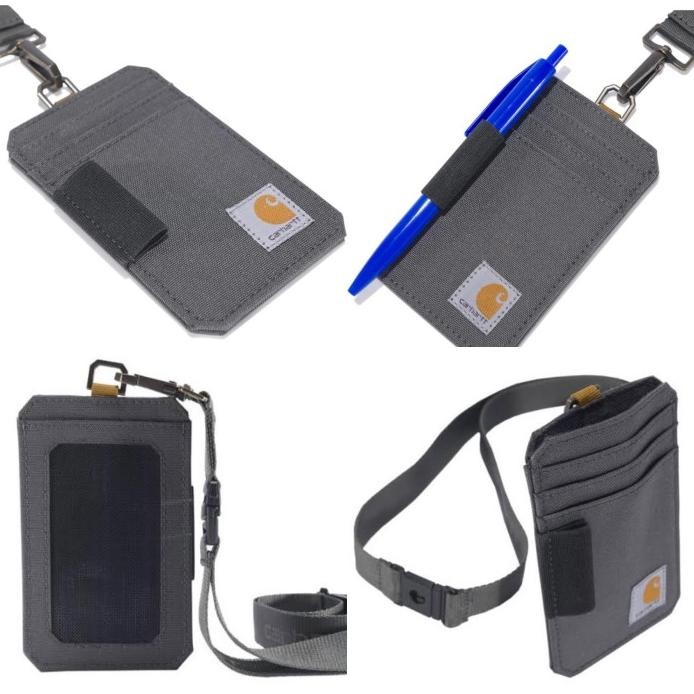 

new !!! Carhartt Nylon Duck ID Gray/ abu abu Card holder Lanyard 100% Original murah